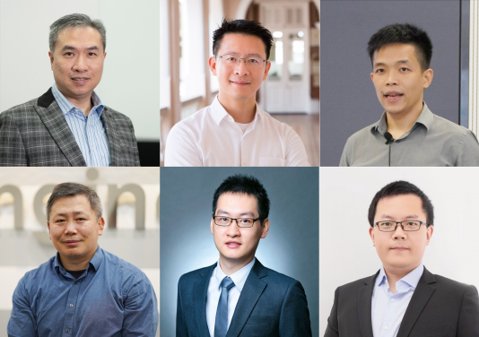 (Upper row from left) Professor Reynold C.K. Cheng, Professor Kaibin Huang,  Professor Zhiyi Huang
(Lower row from left) Professor Taku Komura, Professor Ping Luo and Professor Hengshuang Zhao 